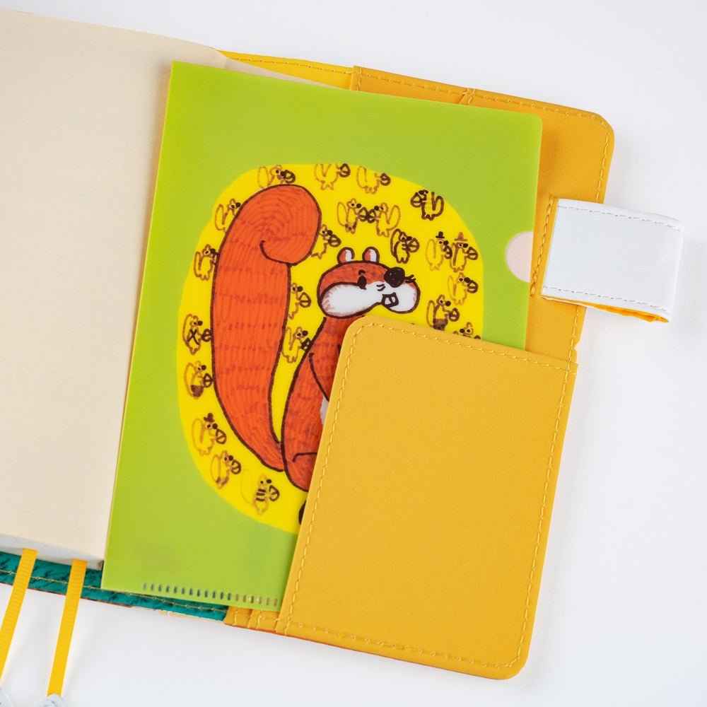 100%ORANGE: Hobonichi Folder Set of 3 for A6 Size (Squirrel¡¯s Moving Day)