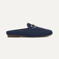 The Double Bit Loafer Mule - Blue Raffia-Knit