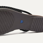 The Almond Slingback - Black Mesh