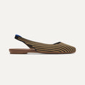 The Almond Slingback - Butterscotch Stripe