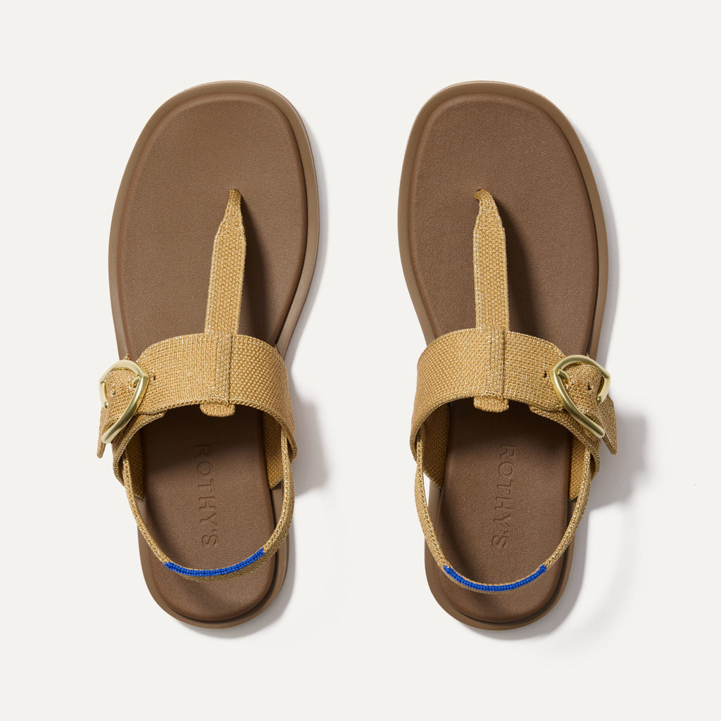 The T¨CStrap Sandal - Metallic Golden Sun