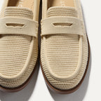 The Penny Loafer - Conch Raffia-Knit