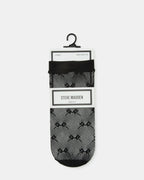 2 PACK BOW FISHNET ANKLET SOCKS BLACK