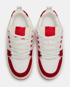 SKATER RED/WHITE RHINESTONES