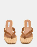 TRACIE RAFFIA CHESTNUT SUEDE