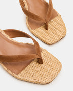 TRACIE RAFFIA CHESTNUT SUEDE