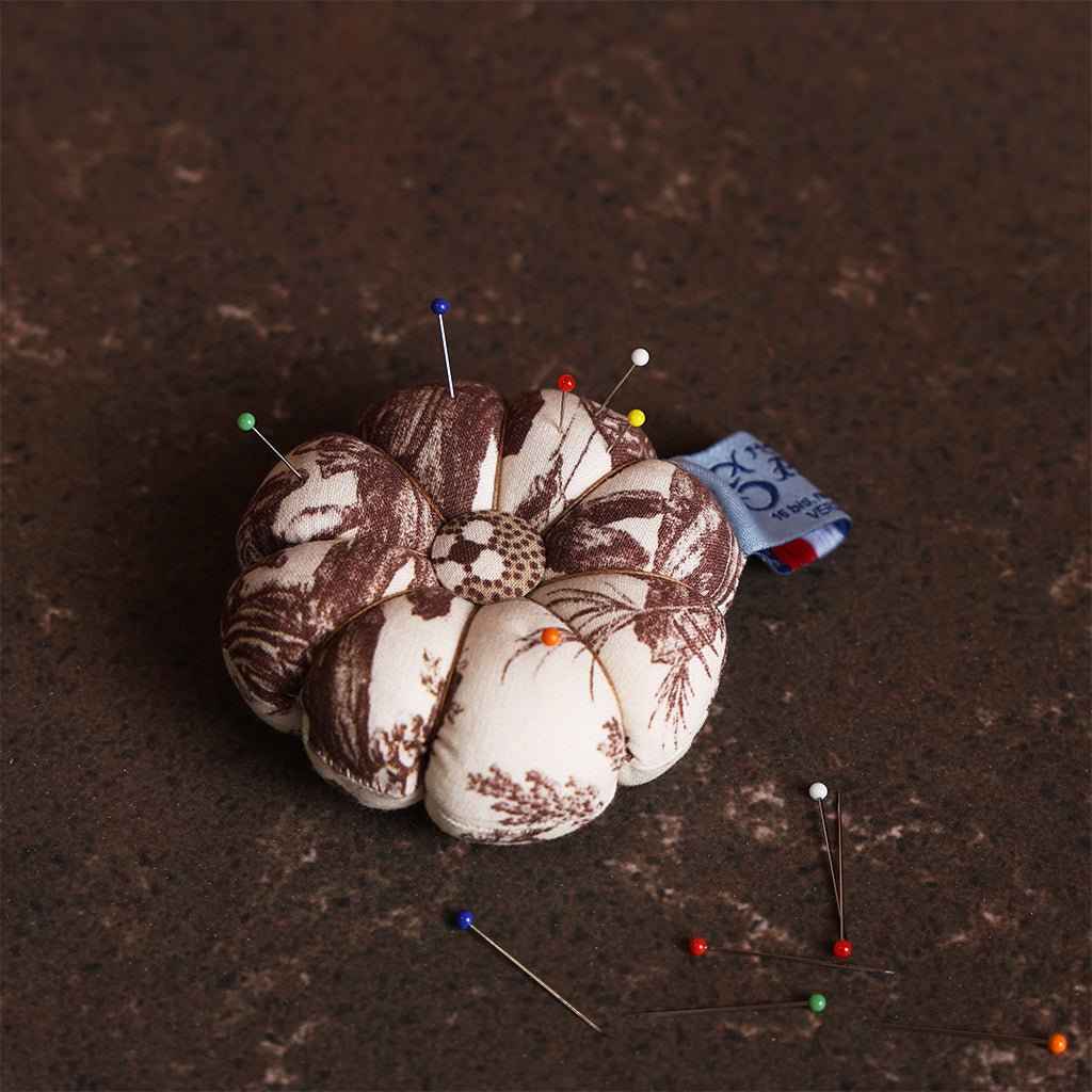Abreuvoir Brown Fabric Pin Cushion