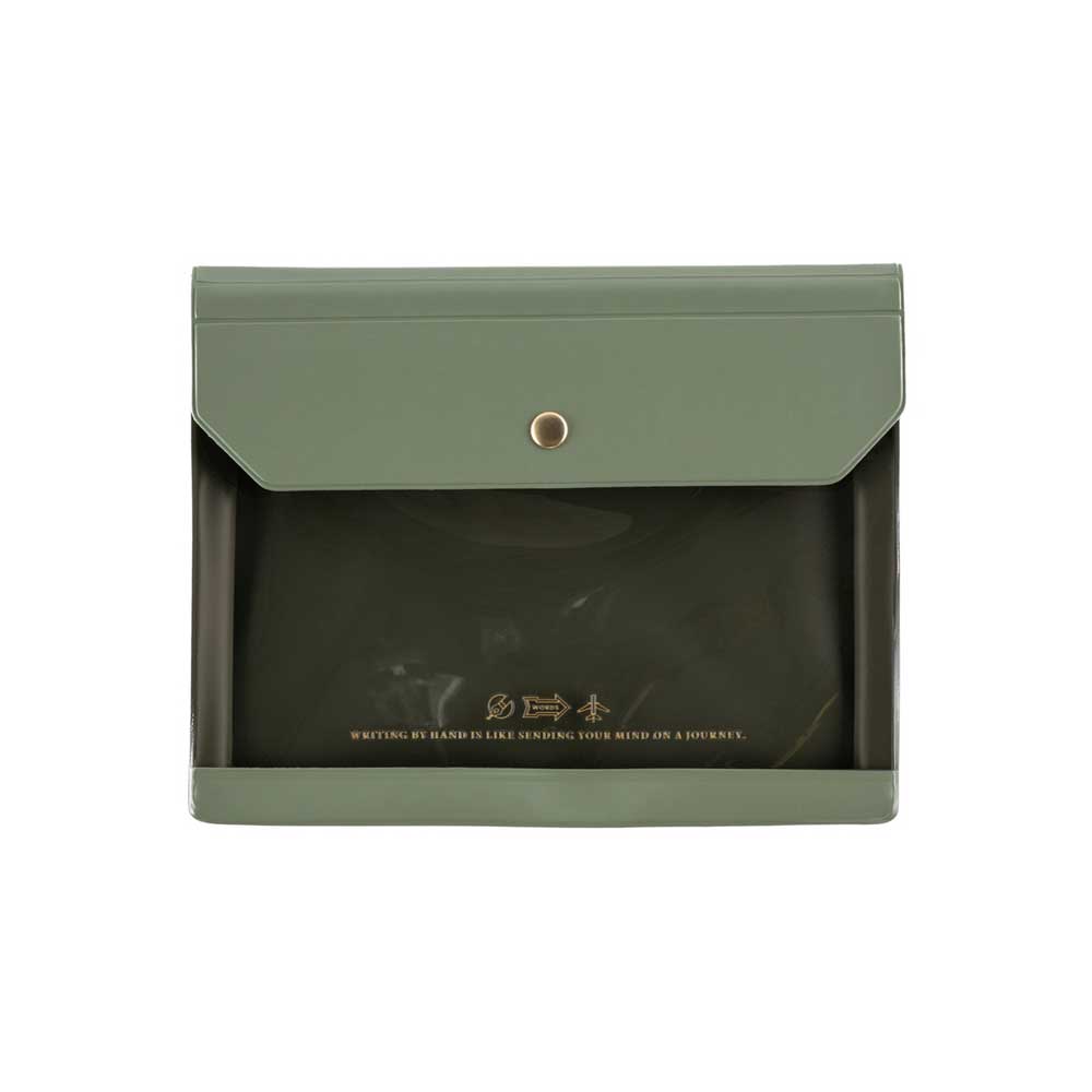 Alettone: Document Case for A6 Size - Olive - Famous | Online Store