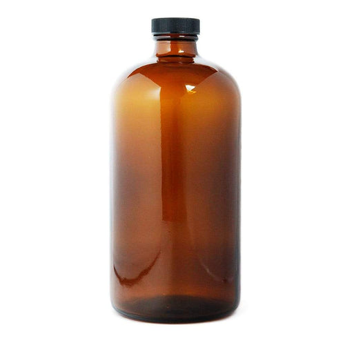 Amber Glass Bottle, 32 oz - Famous | Online Store