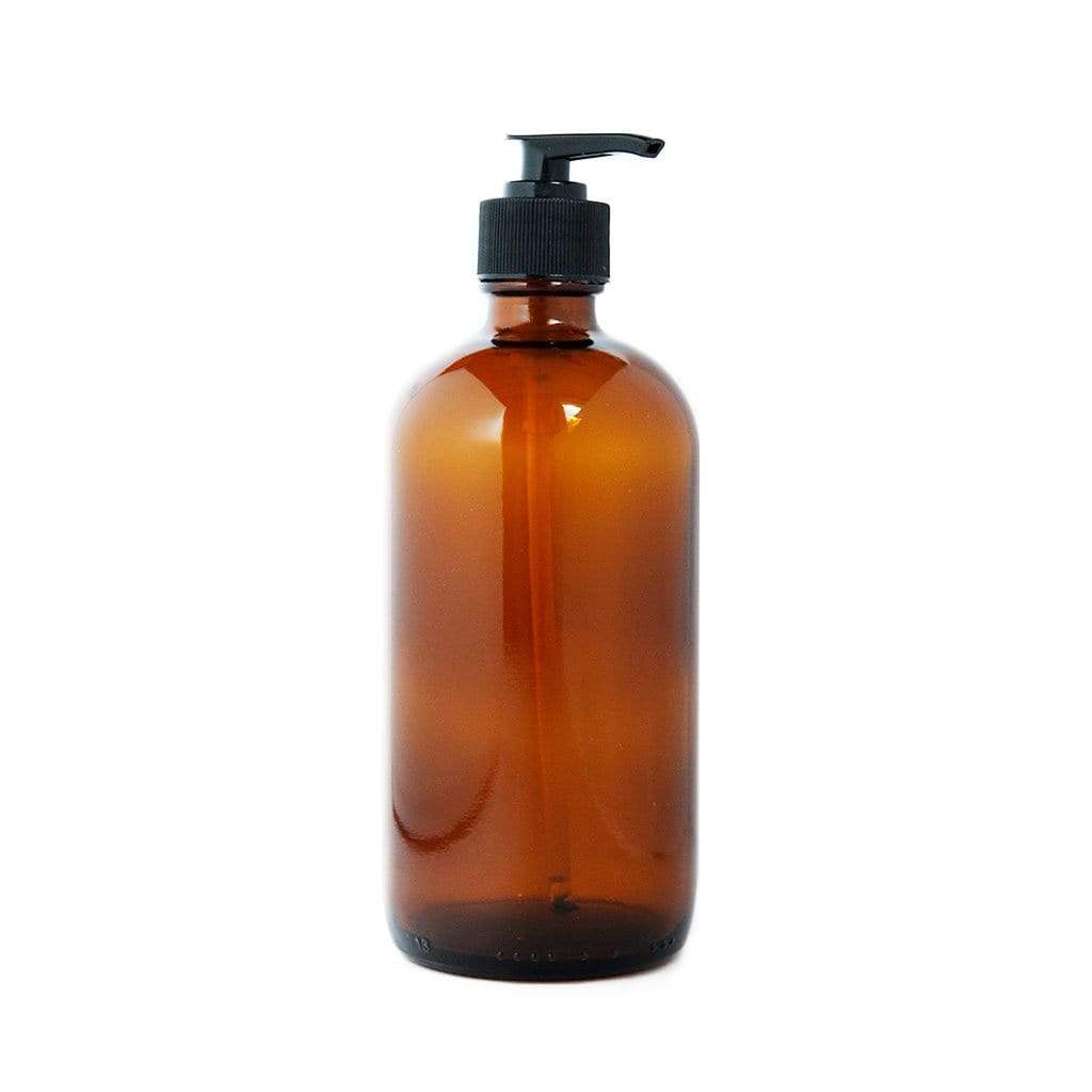 Amber Glass Pump Bottle - Famous | Online Store