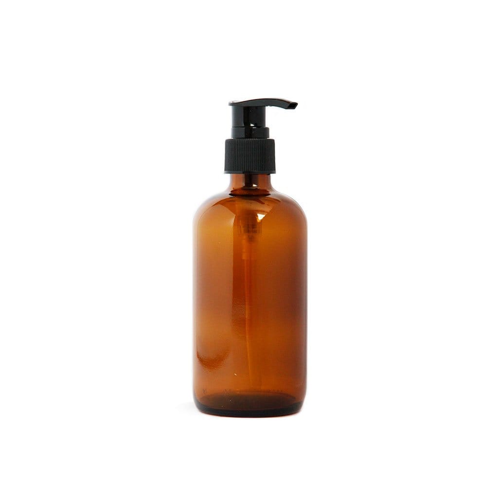 Amber Glass Pump Bottle - Famous | Online Store