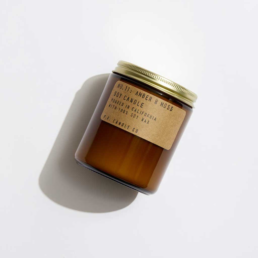 Amber & Moss Soy Candle - Famous | Online Store