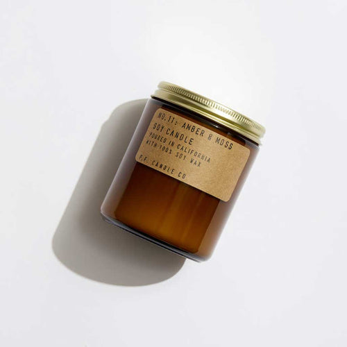 Amber & Moss Soy Candle - Famous | Online Store