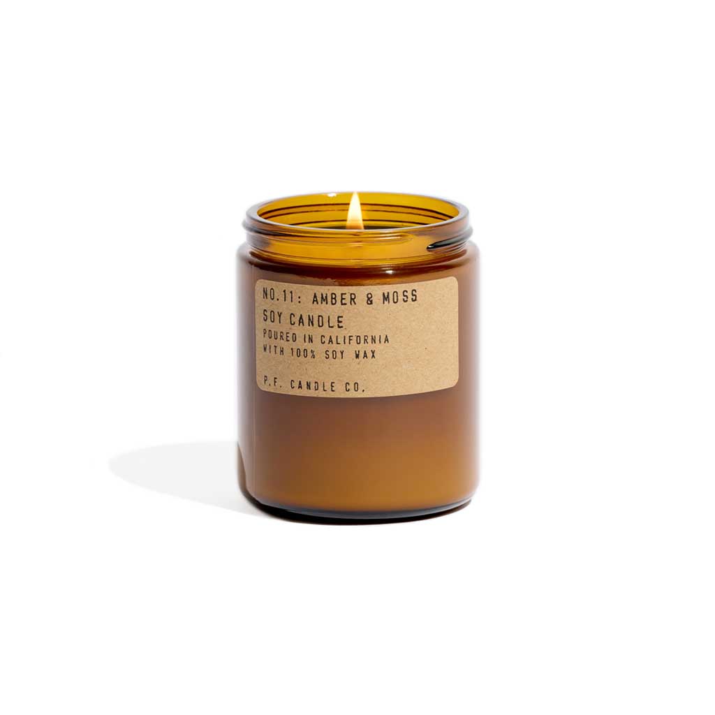 Amber & Moss Soy Candle - Famous | Online Store