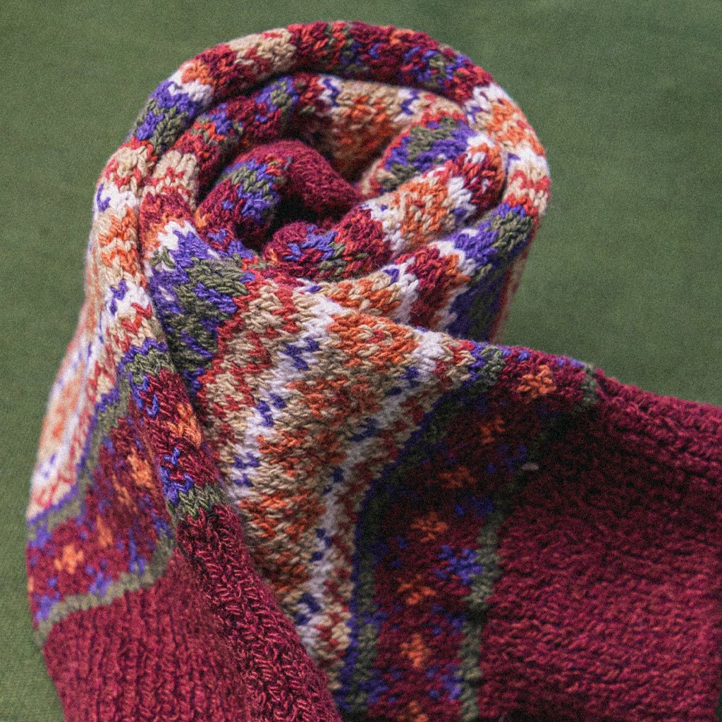 Cotton Fair Isle Crew Socks - Famous | Online Store