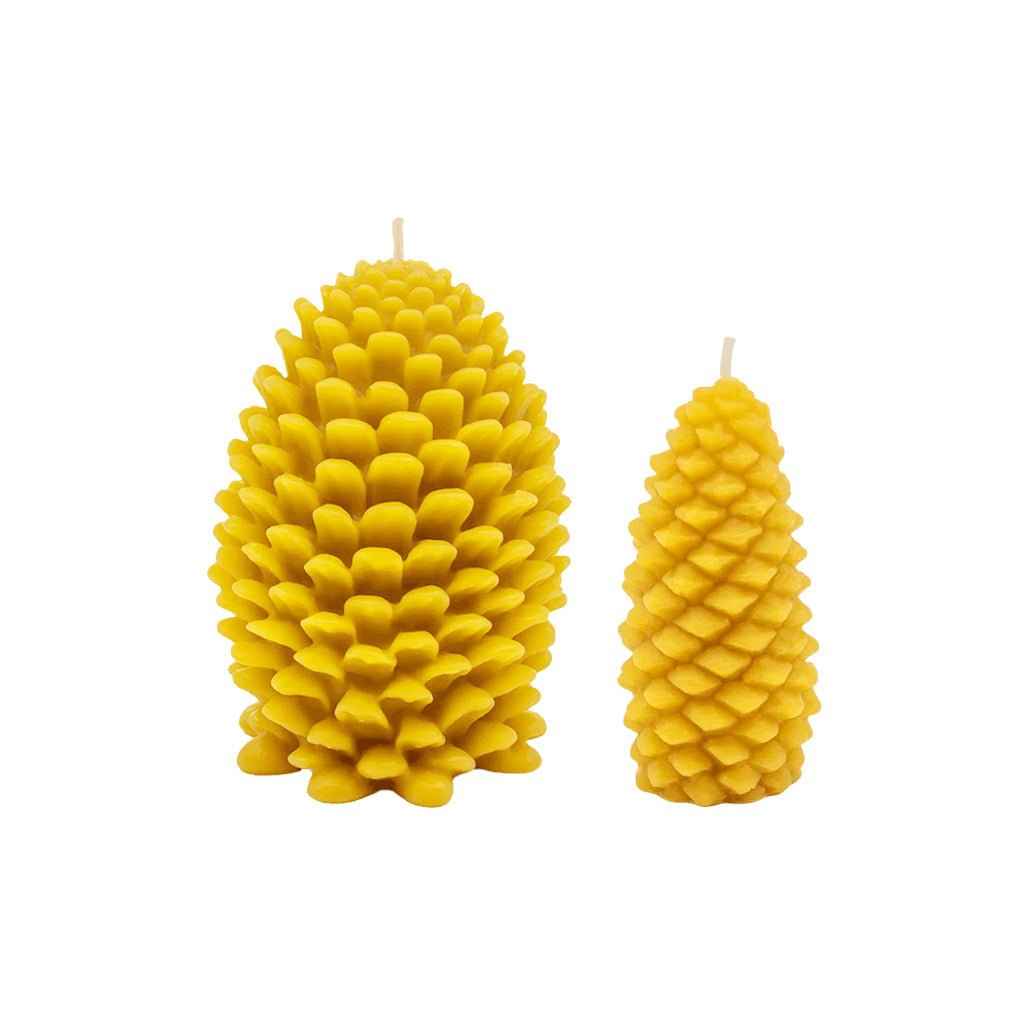 Beeswax Pinecone Candle
