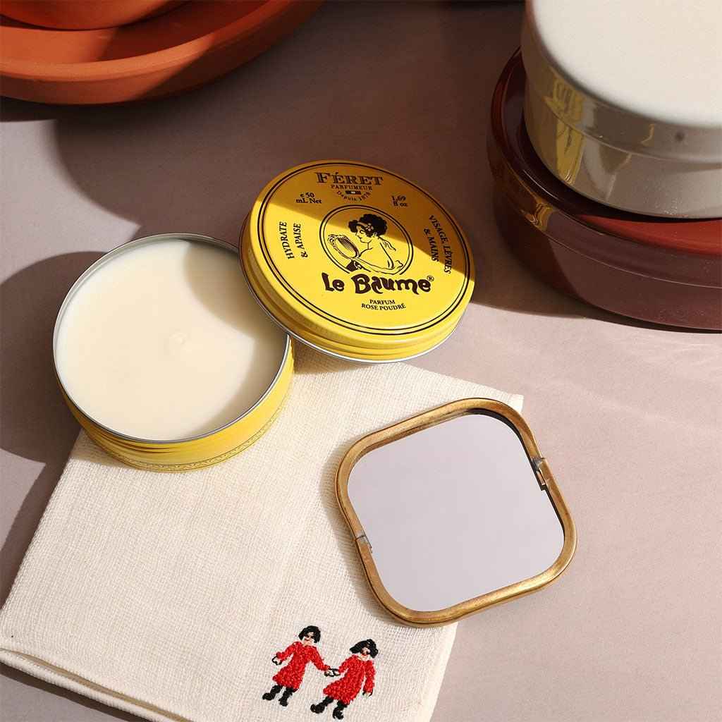 Brass Framed Travel Mirror