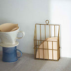Brass Hanging Organizer Basket
