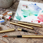 CfM Matte Gold Travel Brush - Famous | Online Store