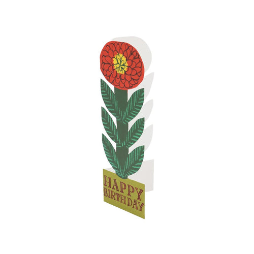 Cheery Red Flower Birthday Card - Famous | Online Store