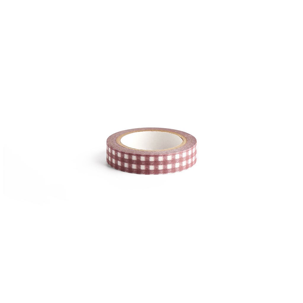 Gingham Washi Tape - Purple-Gray - Famous | Online Store