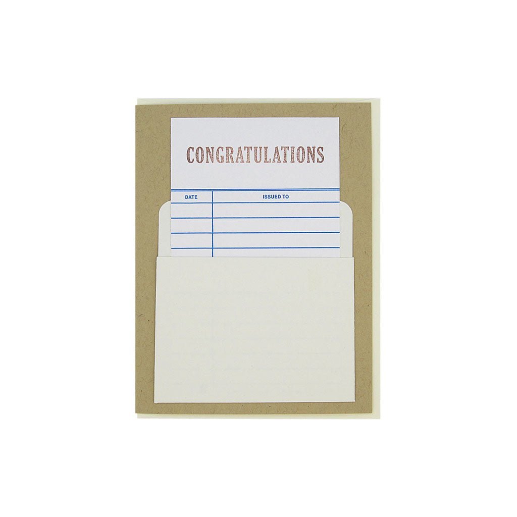 Congratulations Library Card - Famous | Online Store