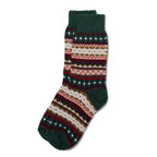 Cotton Fair Isle Crew Socks - Famous | Online Store