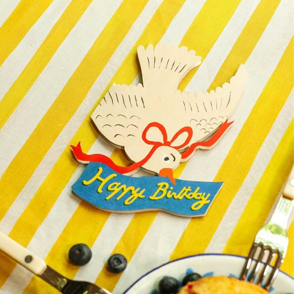 Die-Cut Happy Birthday Bird Card - Famous | Online Store