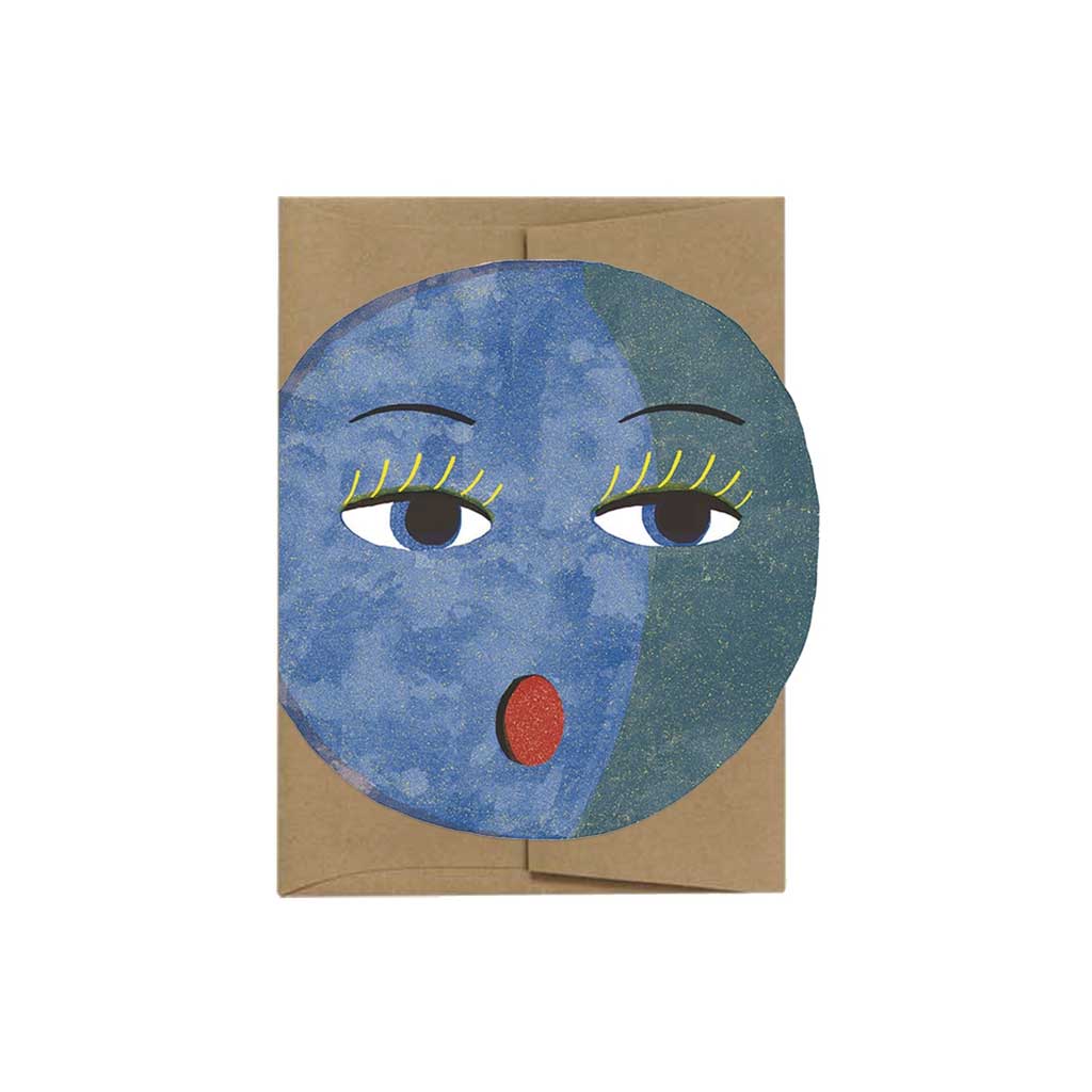 Die-Cut Lune Moon Greeting Card - Famous | Online Store