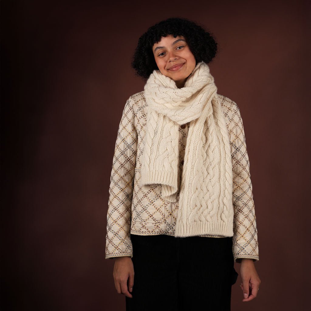 Donegal Wool Fisherman Scarf - Famous | Online Store