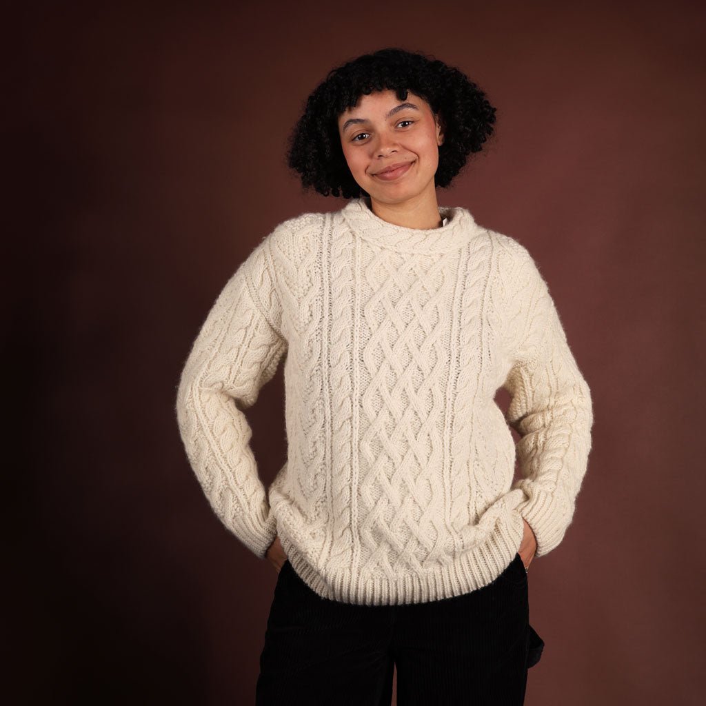 Donegal Wool Fisherman Sweater - Famous | Online Store