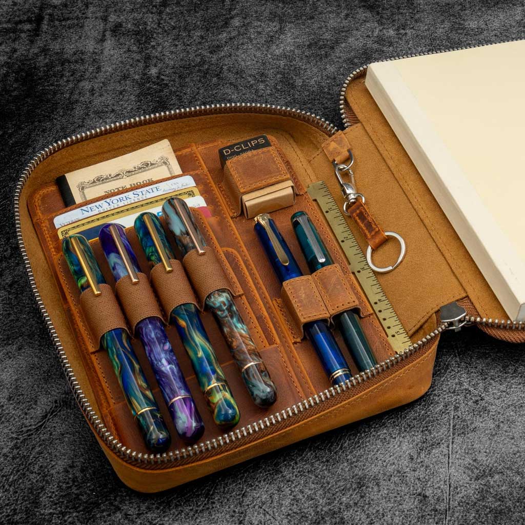 Expansi-Folio Leather Wide A5 Zip Folio - Famous | Online Store