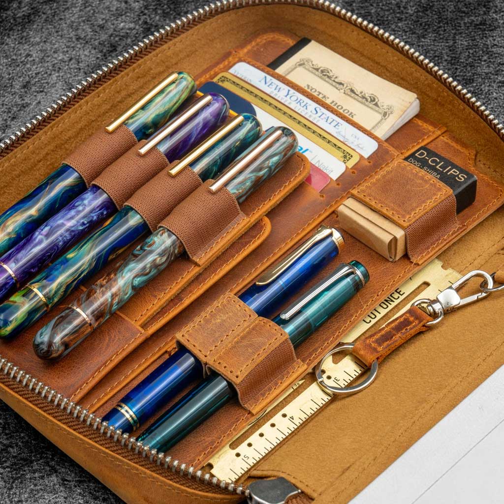 Expansi-Folio Leather Wide A5 Zip Folio - Famous | Online Store