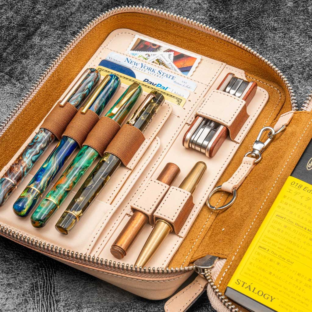 Expansi-Folio Leather Wide A5 Zip Folio - Famous | Online Store
