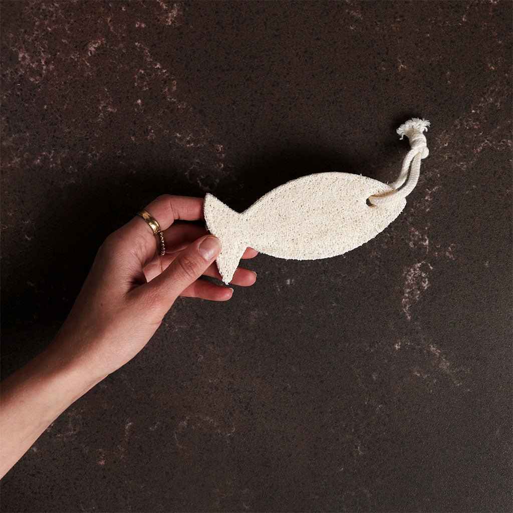 Fish Shaped Loofah Pad with Rope - Famous | Online Store