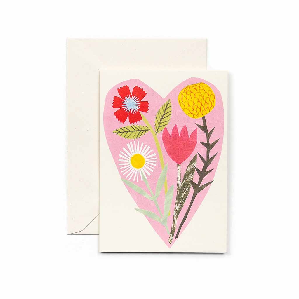 Floral Heart Card - Famous | Online Store