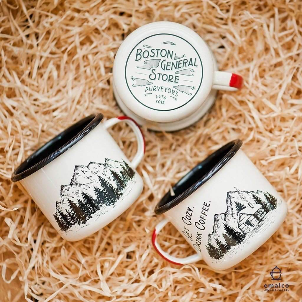 Get Cozy Enamel Mug - Famous | Online Store