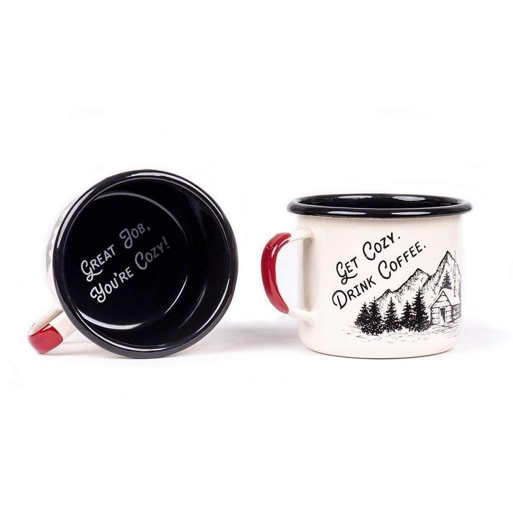 Get Cozy Enamel Mug - Famous | Online Store