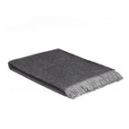 Graphite Herringbone Merino Lambswool Blanket - Famous | Online Store