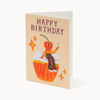 Happy Birthday Cherry Cupcake Card - Famous | Online Store