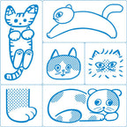 Hitotoki Kori Jirushi Clear Stamp Set, Set of 6 - Famous | Online Store