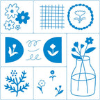 Hitotoki Kori Jirushi Clear Stamp Set, Set of 6 - Famous | Online Store