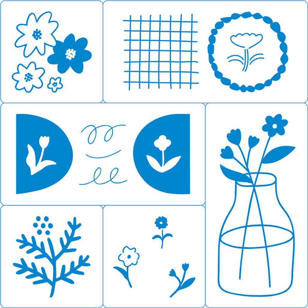 Hitotoki Kori Jirushi Clear Stamp Set, Set of 6 - Famous | Online Store