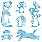 Hitotoki Kori Jirushi Clear Stamp Set, Set of 6 - Famous | Online Store