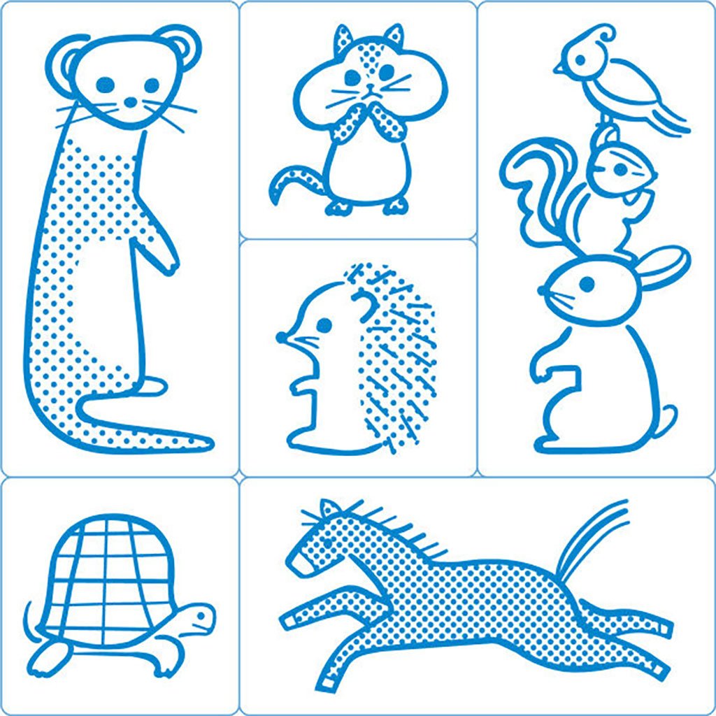Hitotoki Kori Jirushi Clear Stamp Set, Set of 6 - Famous | Online Store