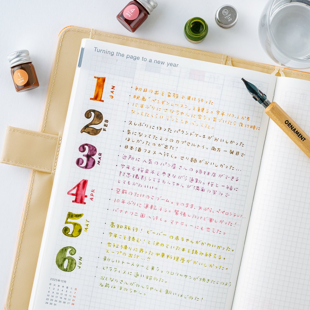 Kakimori x TSUKI no IRO: Mini Ink Bottle Set (Jan-Jun) - Famous | Online Store