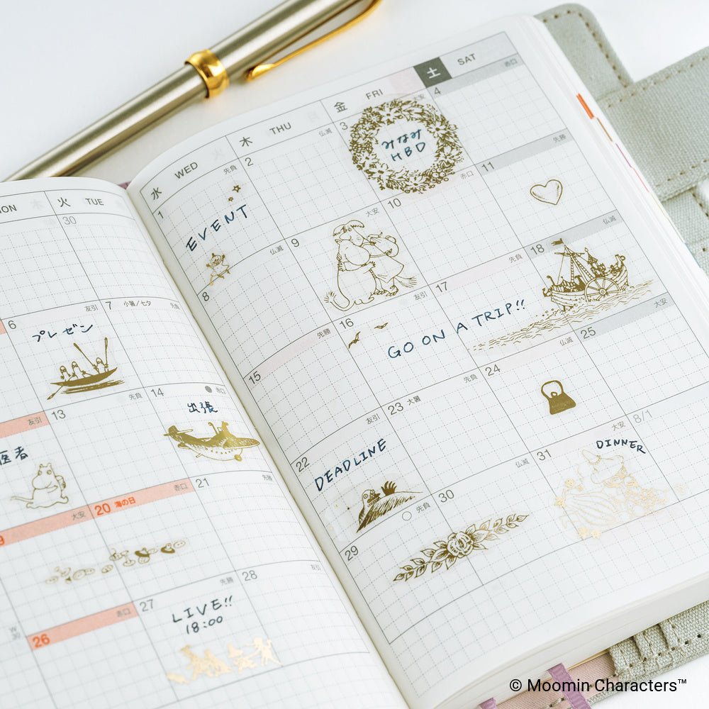 Moomin: Foil-Stamped Clear Stickers (Adventure Log) - Famous | Online Store