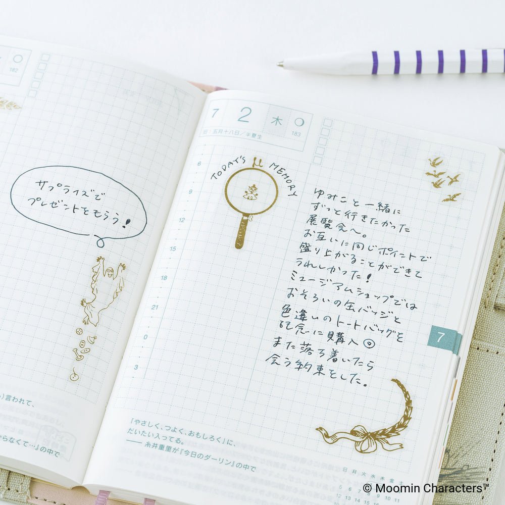 Moomin: Foil-Stamped Clear Stickers (Adventure Log) - Famous | Online Store