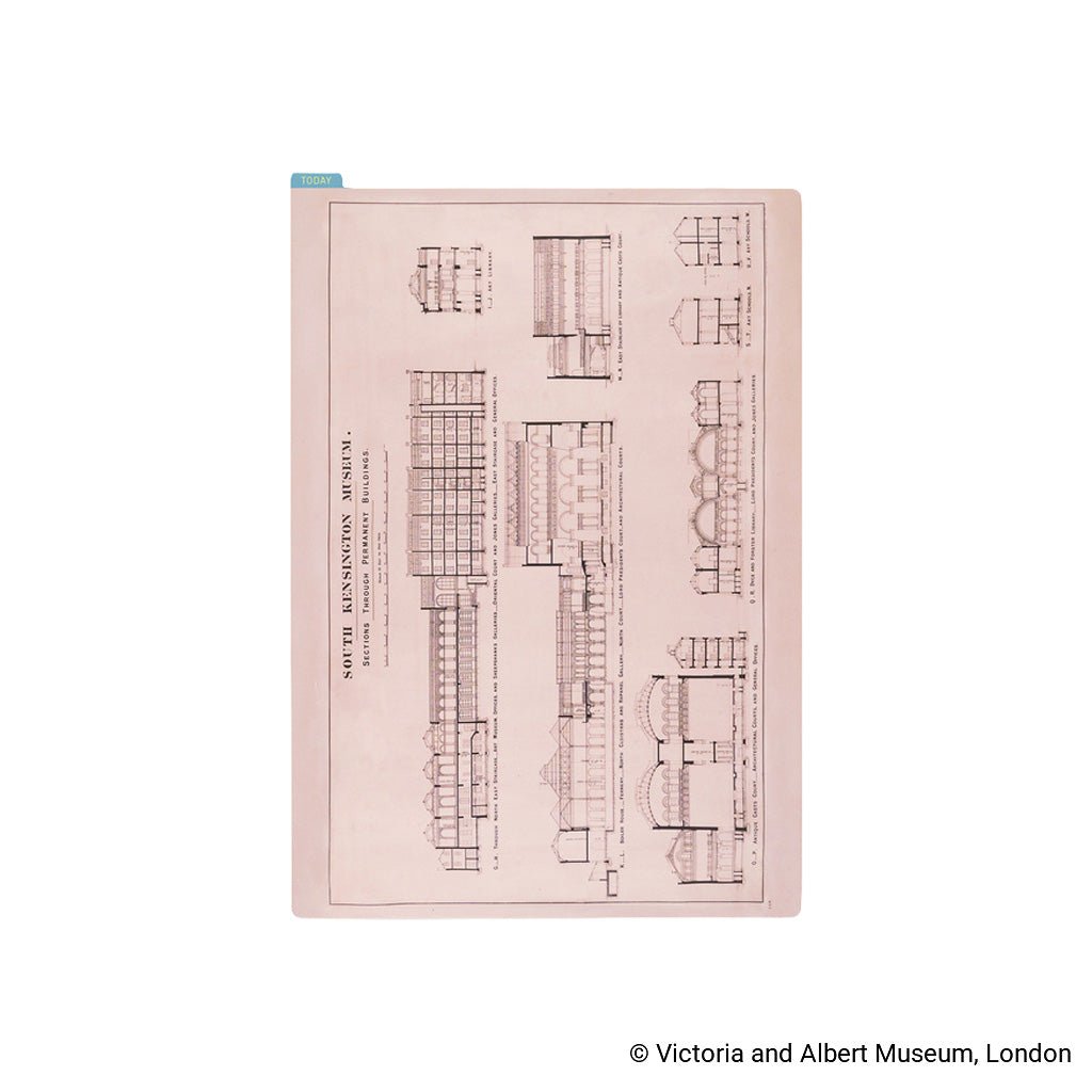 Série V&A : Sous-main Hobonichi pour format A5 (Dessin architectural)