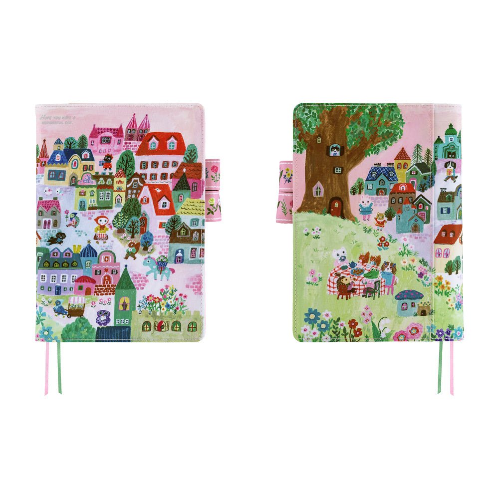 Hobonichi Techo Cover Cousin A5 - Yumi Kitagishi: White Cat Village - Famous | Online Store